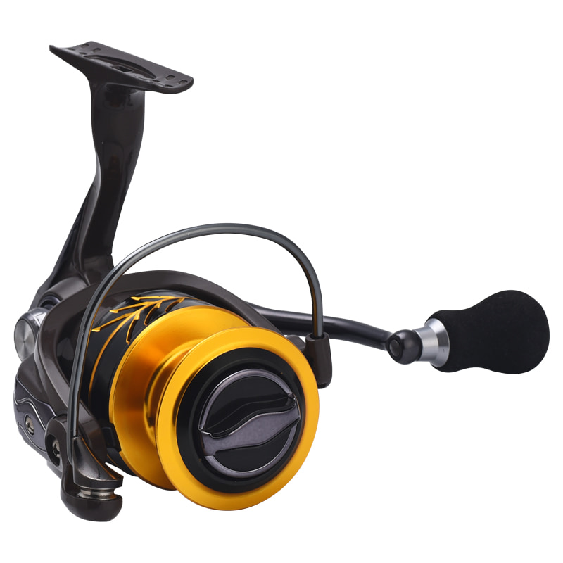 Bruine metalen spoel Power EVA-handvat Vissen Spinning Reel Zoutwater Bait Casting Reel Spinning Visserijspoelen