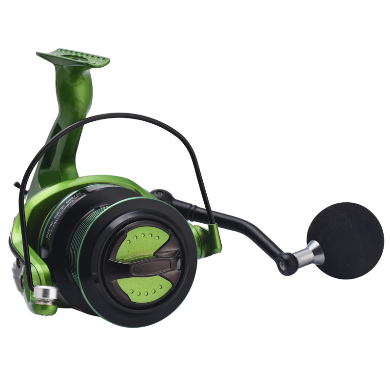 Groene metalen diepzeevismolens Distant Wheel long cast Raft Wheel Bait Casting molens draaiende visserij-reel